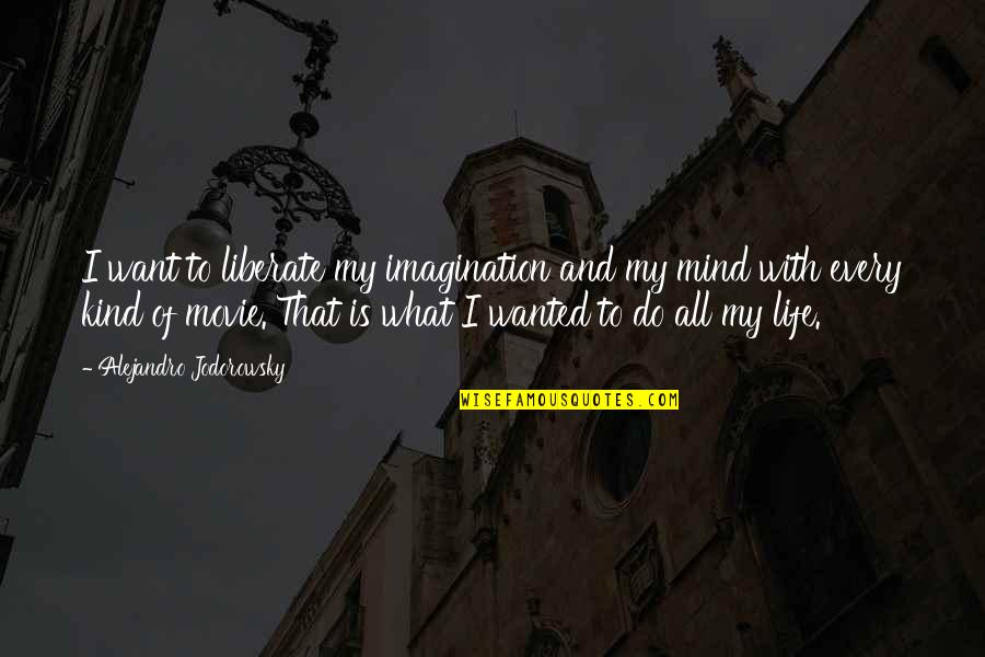 Ohkoshi Lab Quotes By Alejandro Jodorowsky: I want to liberate my imagination and my Ohkoshi Lab Quotes By Alejandro Jodorowsky: I want to liberate my imagination and my