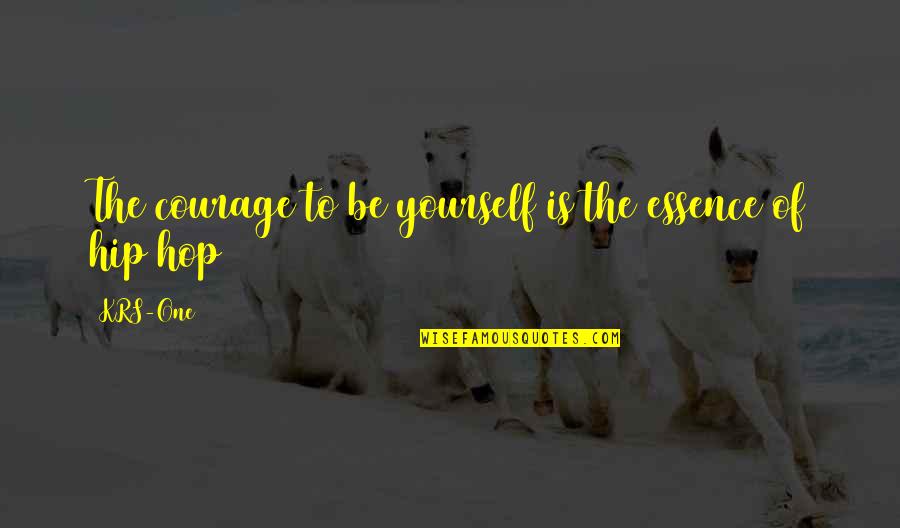 Ohrazenice Quotes By KRS-One: The courage to be yourself is the essence