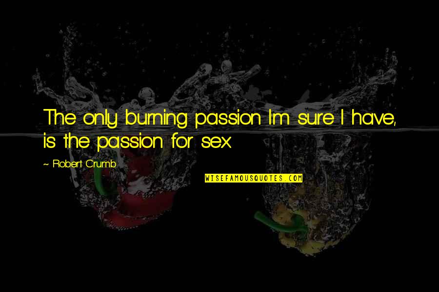 Oigo Musica Quotes By Robert Crumb: The only burning passion I'm sure I have,