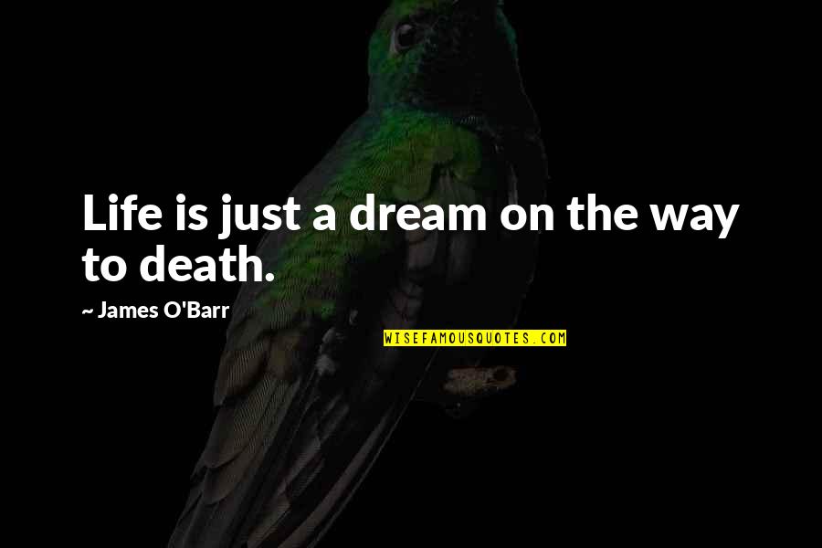 O'james Quotes By James O'Barr: Life is just a dream on the way O'james Quotes By James O'Barr: Life is just a dream on the way
