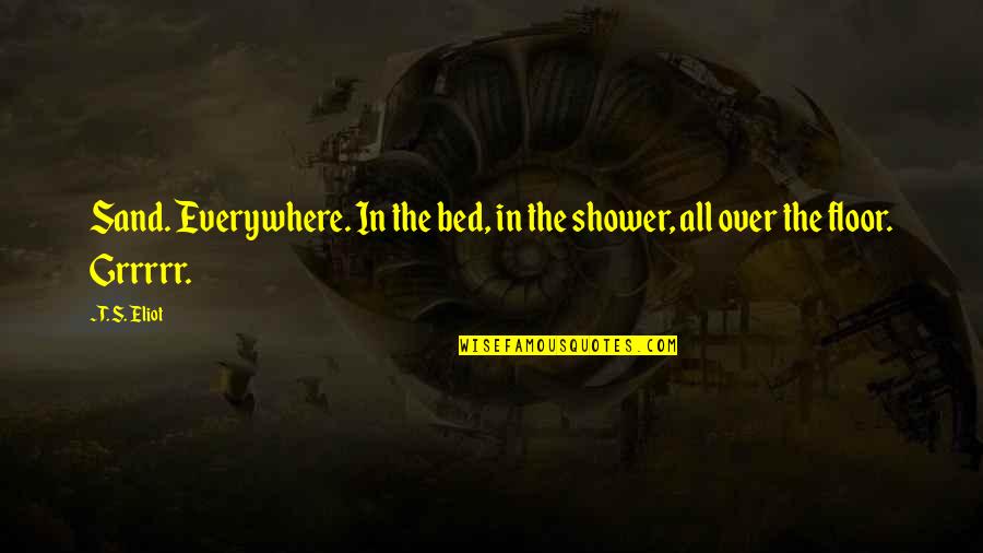 Ojcasmorventuresnigltd Quotes By T. S. Eliot: Sand. Everywhere. In the bed, in the shower,