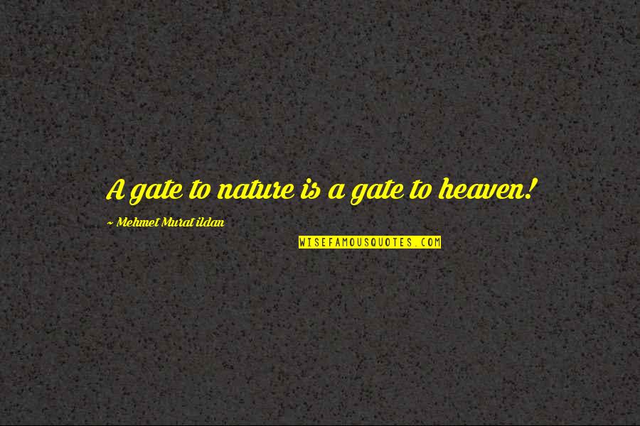 Ojiambo Quotes By Mehmet Murat Ildan: A gate to nature is a gate to Ojiambo Quotes By Mehmet Murat Ildan: A gate to nature is a gate to