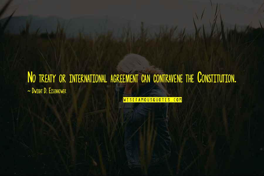 Ok Lang Ako Quotes By Dwight D. Eisenhower: No treaty or international agreement can contravene the