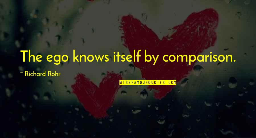Okeith Greene Quotes By Richard Rohr: The ego knows itself by comparison.