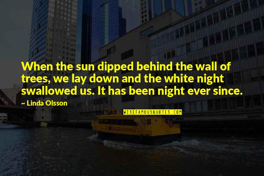 Okie From Muskogee Quotes By Linda Olsson: When the sun dipped behind the wall of