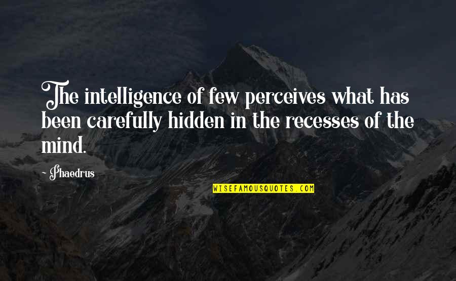 Okine Albert Quotes By Phaedrus: The intelligence of few perceives what has been Okine Albert Quotes By Phaedrus: The intelligence of few perceives what has been