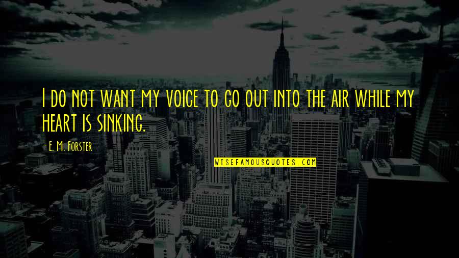 Okinyo Madoido Quotes By E. M. Forster: I do not want my voice to go