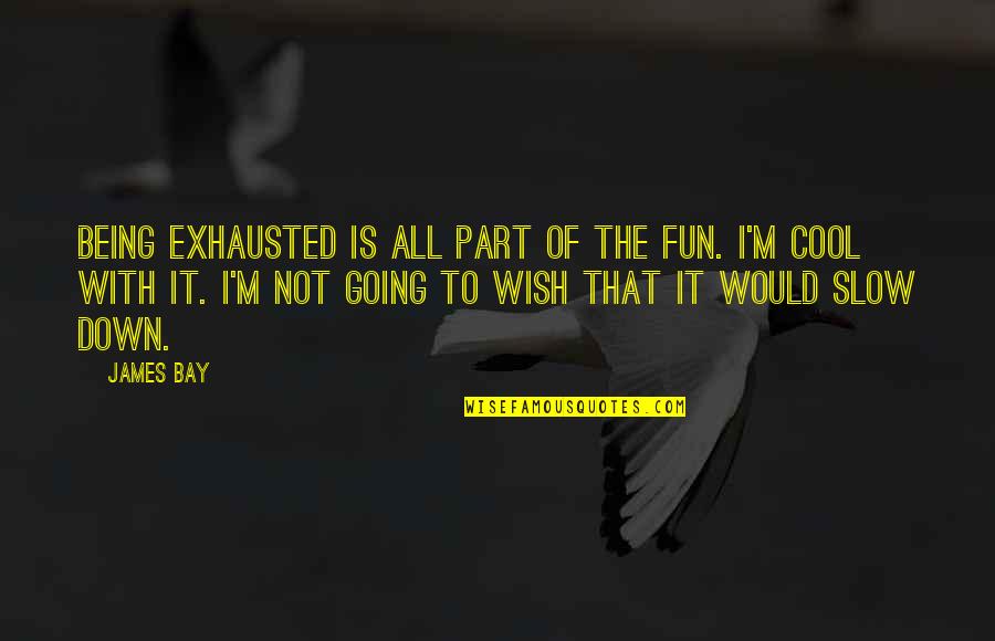 Okkur Walmart Quotes By James Bay: Being exhausted is all part of the fun.