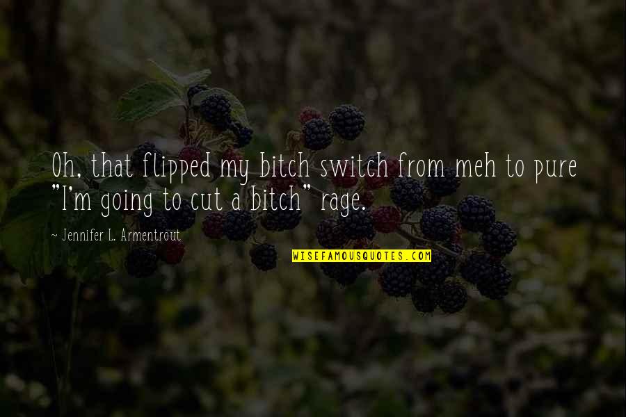 Okochi Ryosuke Quotes By Jennifer L. Armentrout: Oh, that flipped my bitch switch from meh Okochi Ryosuke Quotes By Jennifer L. Armentrout: Oh, that flipped my bitch switch from meh