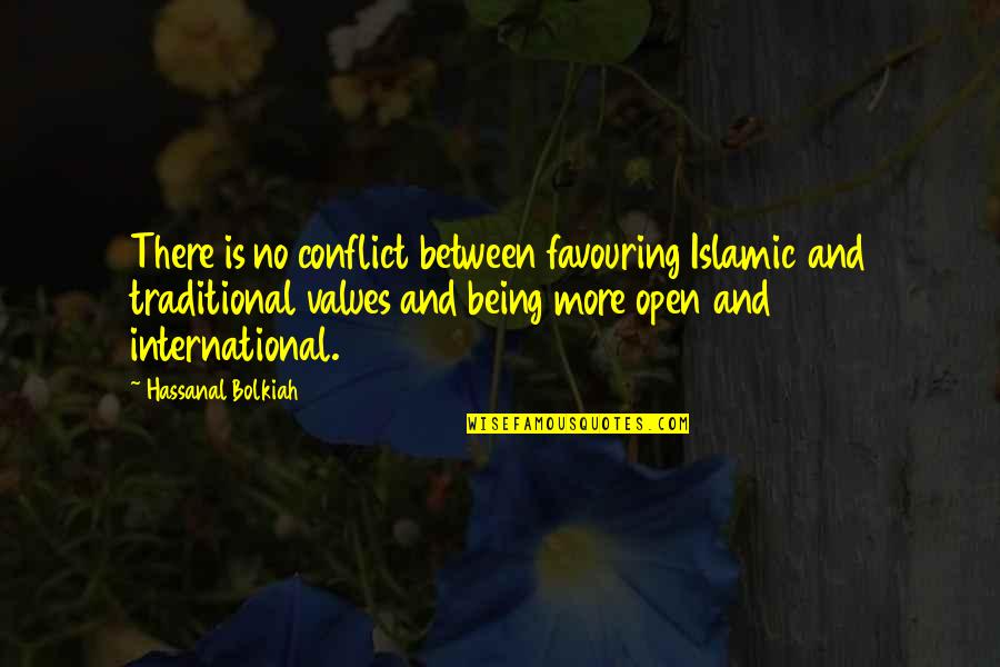Okonski Obituary Quotes By Hassanal Bolkiah: There is no conflict between favouring Islamic and