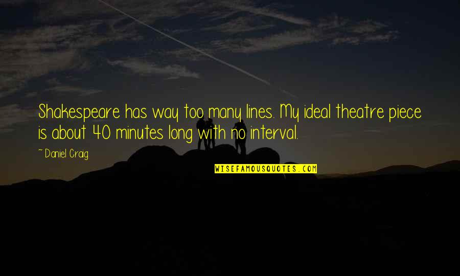 Olaechea Vs City Quotes By Daniel Craig: Shakespeare has way too many lines. My ideal