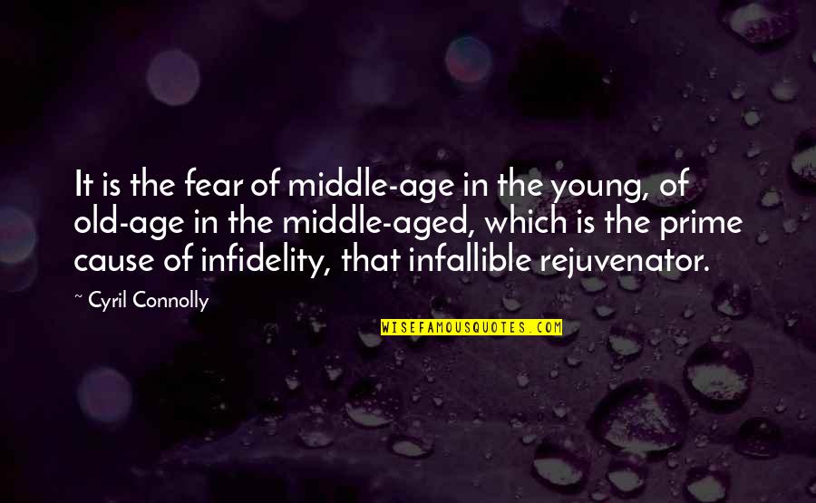 Old Aged Quotes By Cyril Connolly: It is the fear of middle-age in the