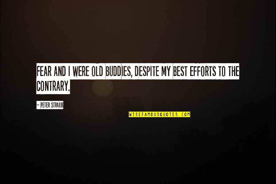 Old Best Quotes By Peter Straub: Fear and I were old buddies, despite my