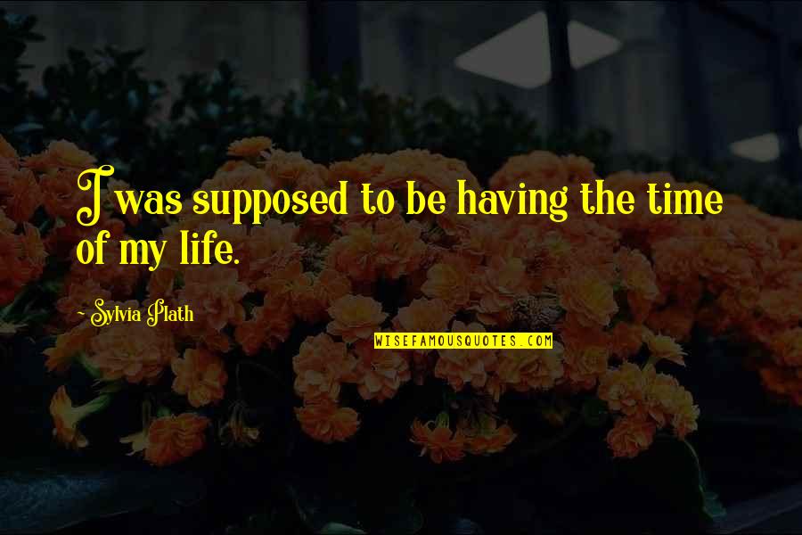 Old Fighter Quotes By Sylvia Plath: I was supposed to be having the time Old Fighter Quotes By Sylvia Plath: I was supposed to be having the time