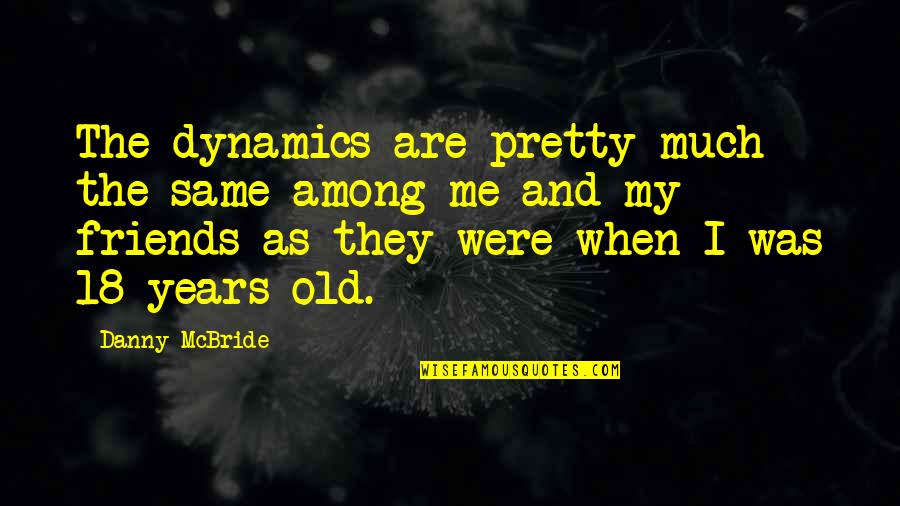 Old Friends Best Quotes By Danny McBride: The dynamics are pretty much the same among