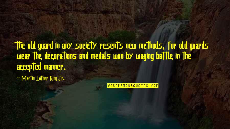 Old Guard 2 Quotes By Martin Luther King Jr.: The old guard in any society resents new Old Guard 2 Quotes By Martin Luther King Jr.: The old guard in any society resents new