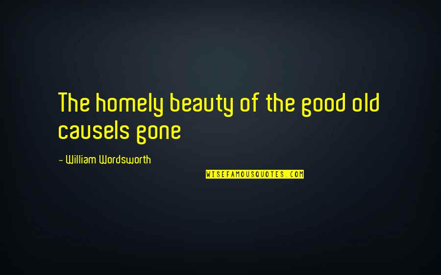 Old Is Good Quotes By William Wordsworth: The homely beauty of the good old causeIs