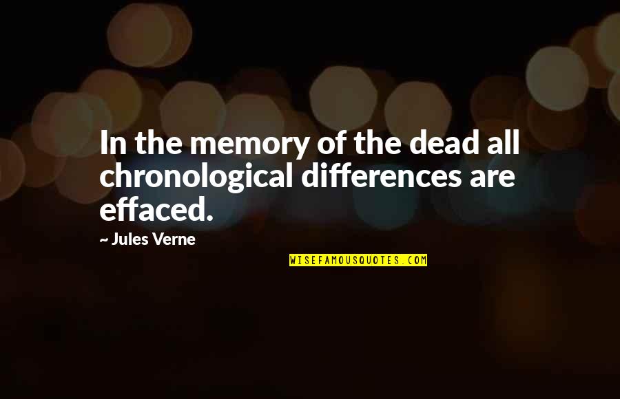 Old Love Came Back Quotes By Jules Verne: In the memory of the dead all chronological