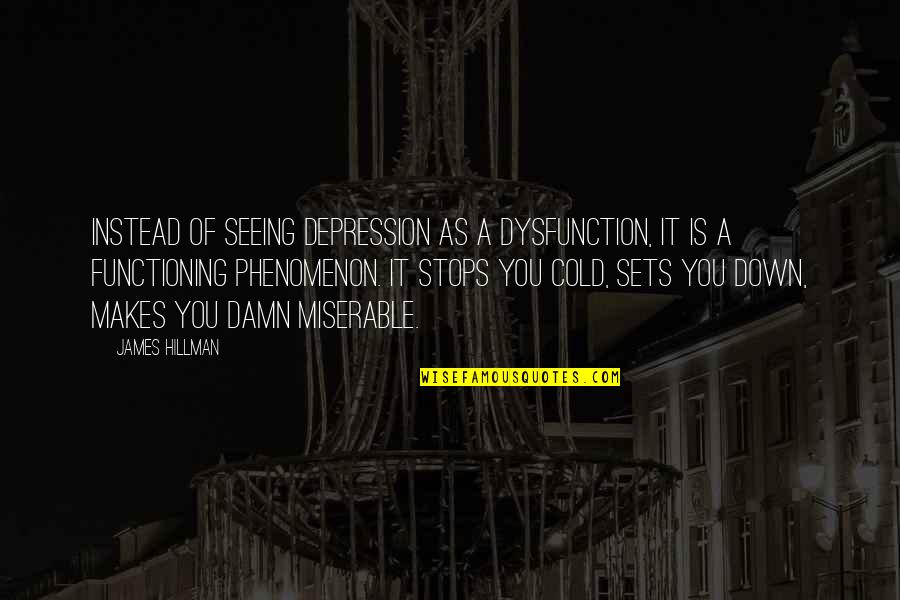 Old Lovers Quotes By James Hillman: Instead of seeing depression as a dysfunction, it