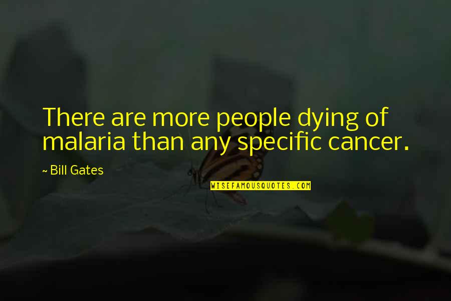 Old Sayings Quotes By Bill Gates: There are more people dying of malaria than