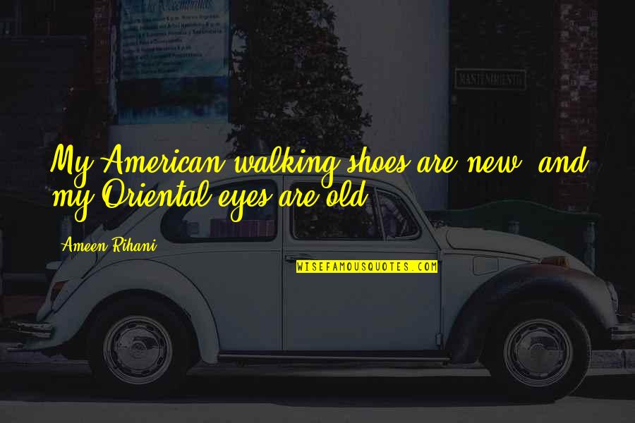 Old Shoes Quotes By Ameen Rihani: My American walking shoes are new, and my