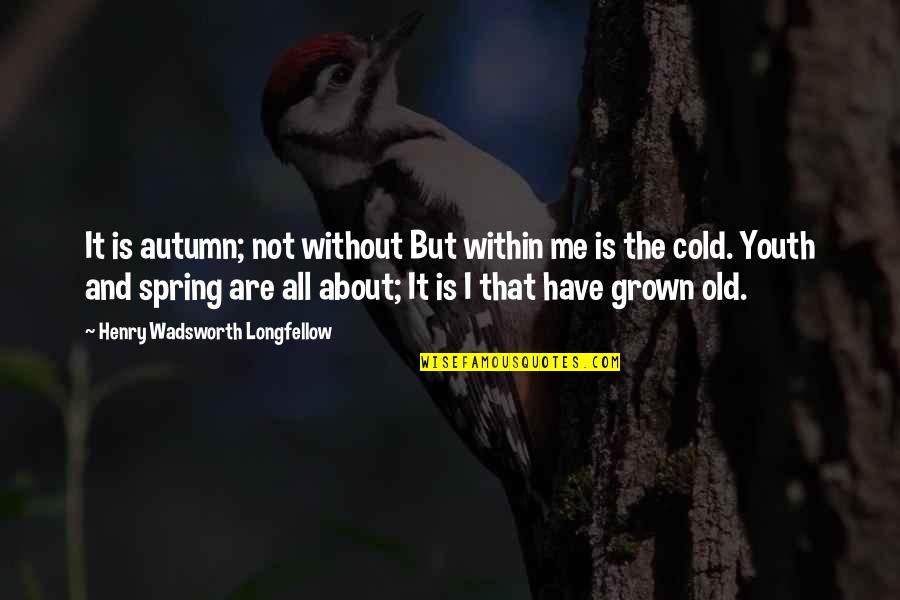 Old That Quotes By Henry Wadsworth Longfellow: It is autumn; not without But within me Old That Quotes By Henry Wadsworth Longfellow: It is autumn; not without But within me