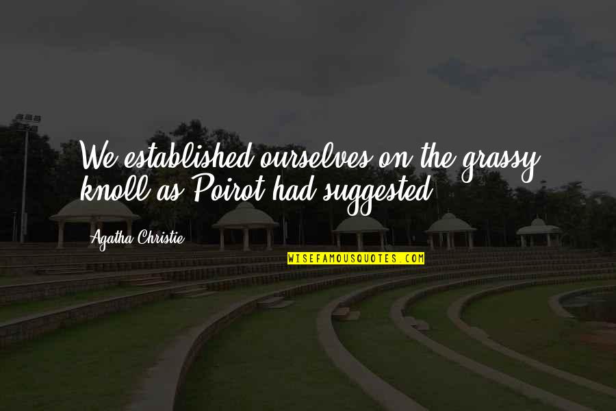 Old Wall Street Quotes By Agatha Christie: We established ourselves on the grassy knoll as