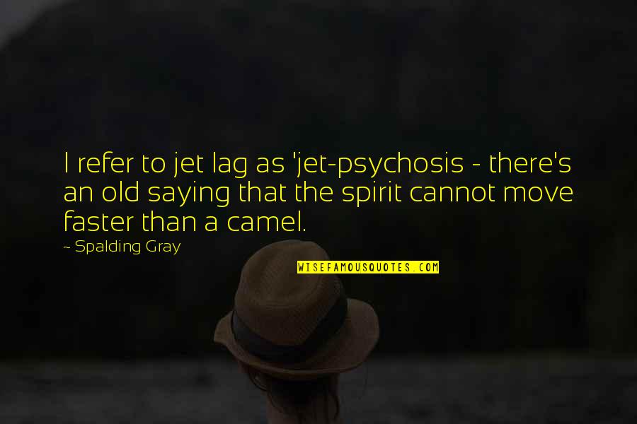 Older Boyfriends Quotes By Spalding Gray: I refer to jet lag as 'jet-psychosis -