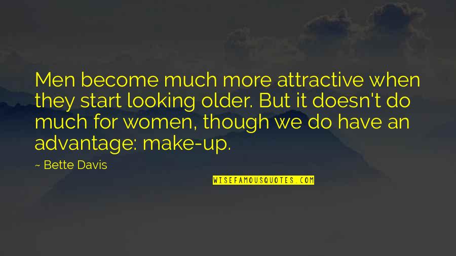 Older Men Quotes By Bette Davis: Men become much more attractive when they start
