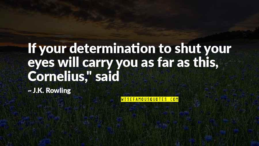 Oldest Children Quotes By J.K. Rowling: If your determination to shut your eyes will Oldest Children Quotes By J.K. Rowling: If your determination to shut your eyes will