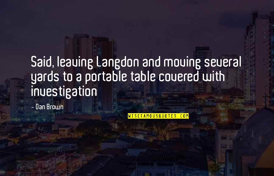Oldsberg Kranstyrning Quotes By Dan Brown: Said, leaving Langdon and moving several yards to Oldsberg Kranstyrning Quotes By Dan Brown: Said, leaving Langdon and moving several yards to