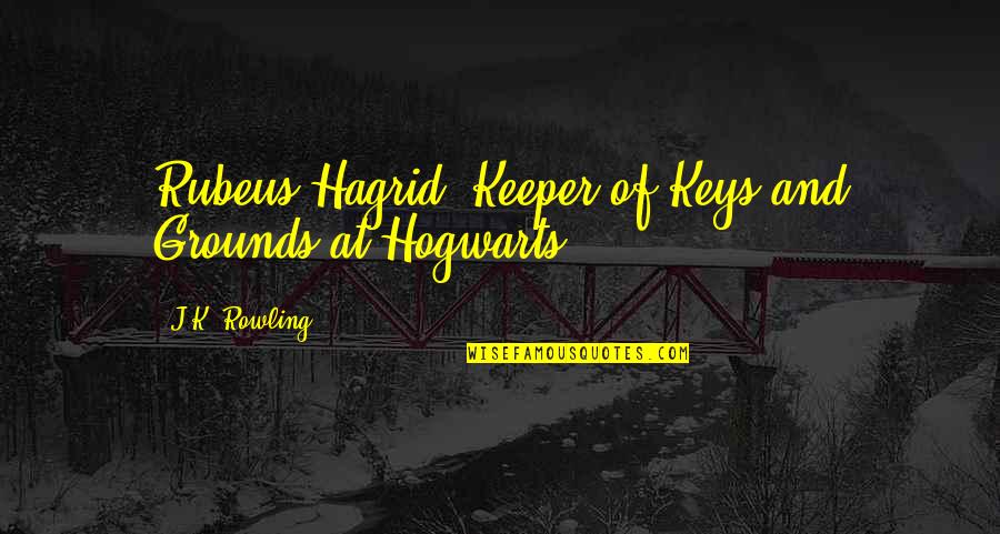 Oldster Cartoons Quotes By J.K. Rowling: Rubeus Hagrid, Keeper of Keys and Grounds at
