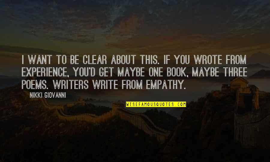 Olegas Torsunovas Quotes By Nikki Giovanni: I want to be clear about this. If Olegas Torsunovas Quotes By Nikki Giovanni: I want to be clear about this. If