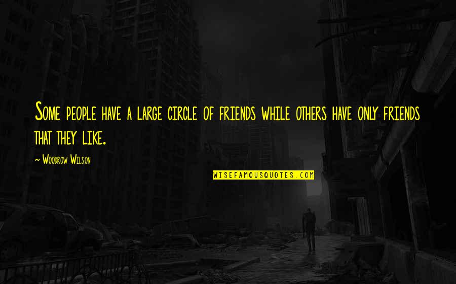 Olhava Sinonimo Quotes By Woodrow Wilson: Some people have a large circle of friends
