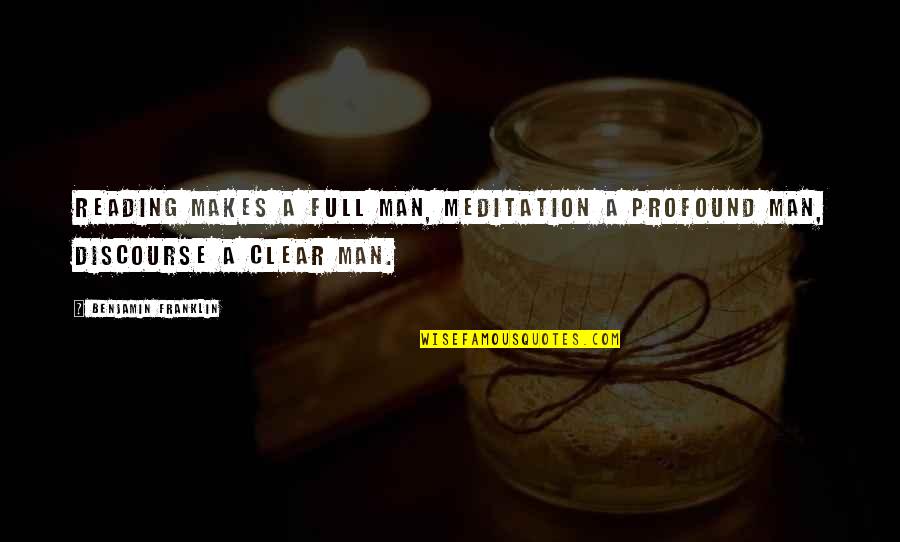 Oligodendroglioma Pathology Quotes By Benjamin Franklin: Reading makes a full man, meditation a profound Oligodendroglioma Pathology Quotes By Benjamin Franklin: Reading makes a full man, meditation a profound