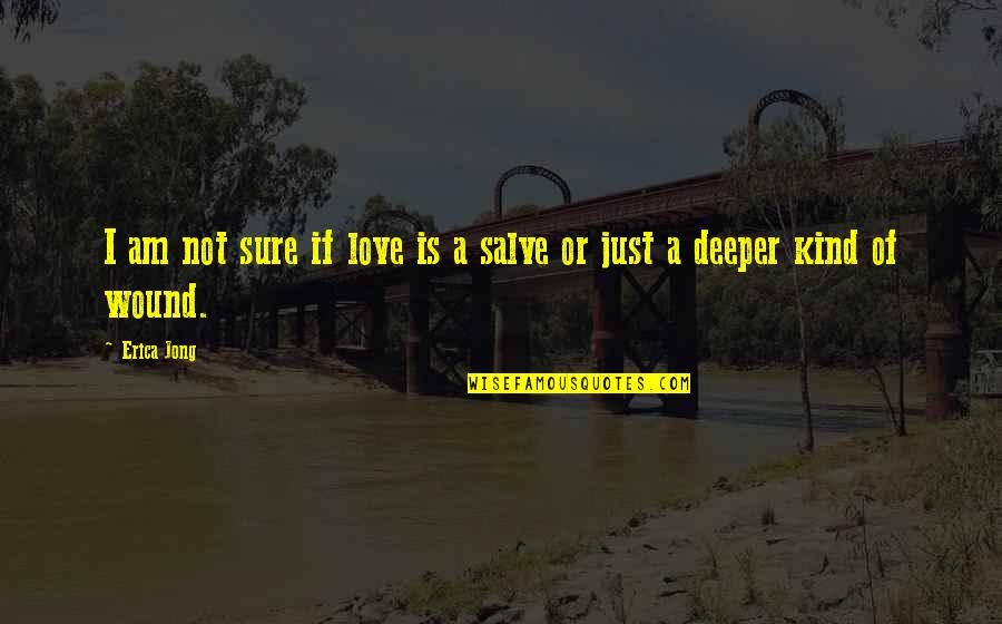 Olivater Quotes By Erica Jong: I am not sure if love is a