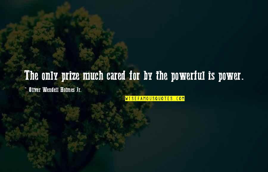 Oliver Holmes Quotes By Oliver Wendell Holmes Jr.: The only prize much cared for by the