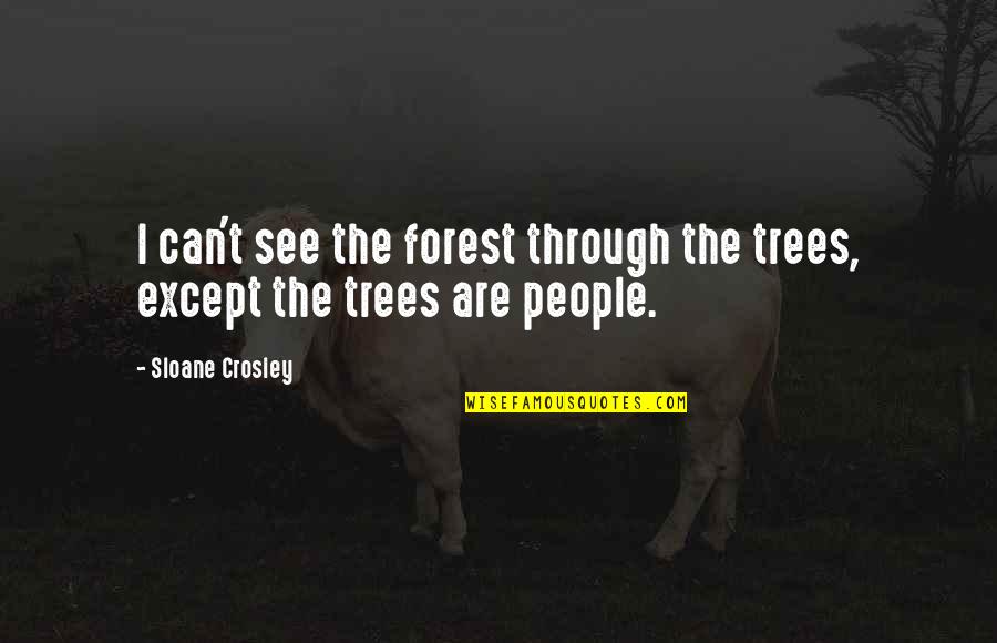 Oliver Phelps Quotes By Sloane Crosley: I can't see the forest through the trees,