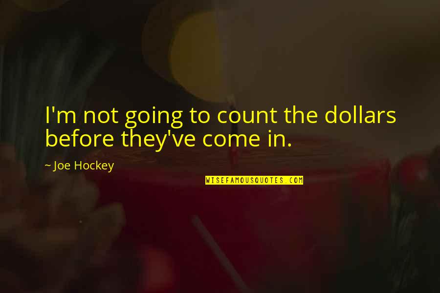 Oliver Twist Please Sir Quotes By Joe Hockey: I'm not going to count the dollars before