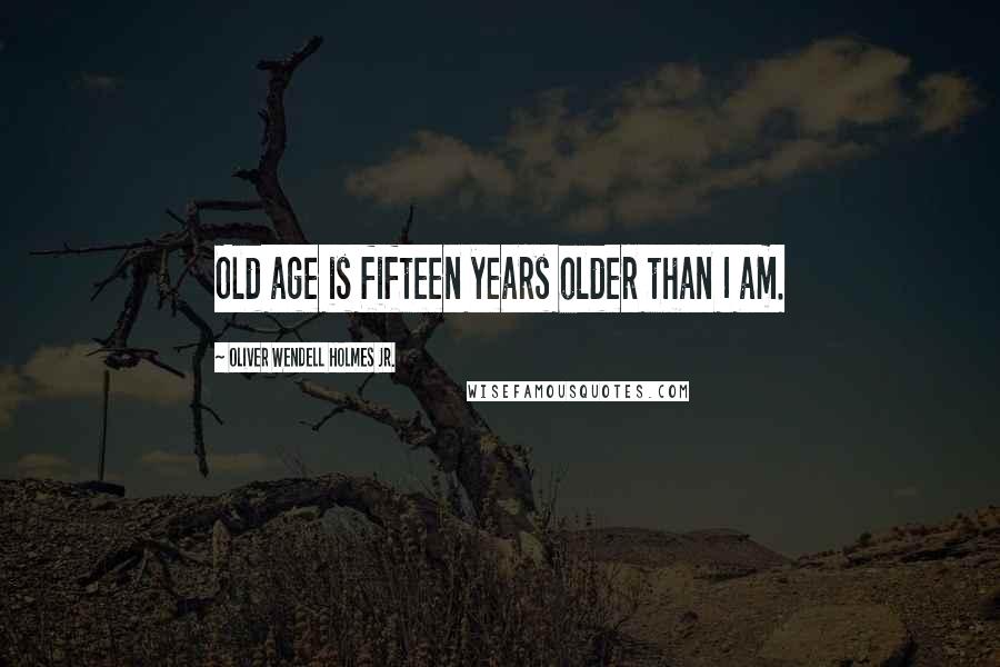 Oliver Wendell Holmes Jr. quotes: Old age is fifteen years older than I am.