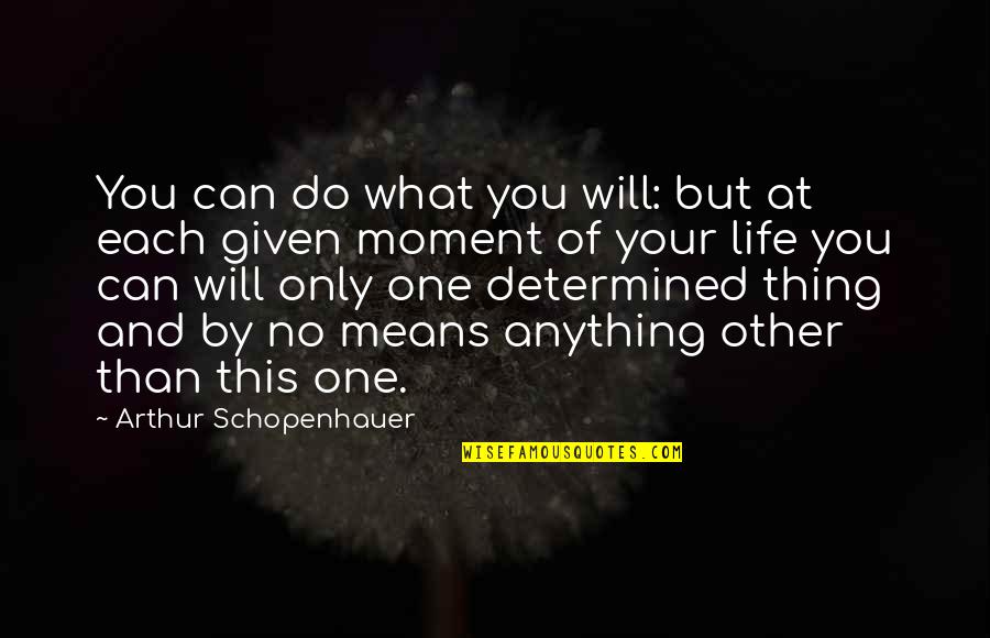 Olmam Cultural Ancient Quotes By Arthur Schopenhauer: You can do what you will: but at