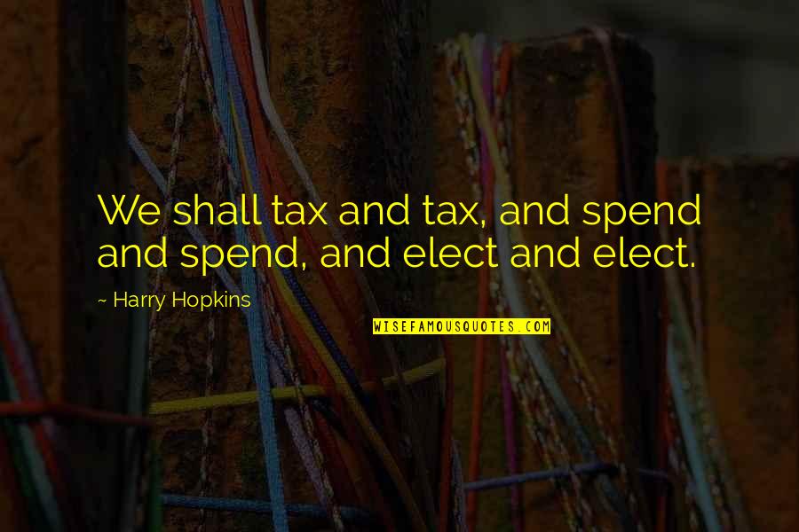 Olmen Speeltuin Quotes By Harry Hopkins: We shall tax and tax, and spend and