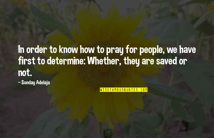 Olson Wells Quotes By Sunday Adelaja: In order to know how to pray for