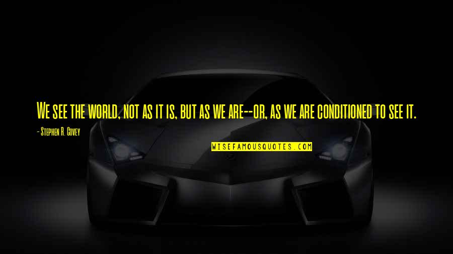 Oluja Tekst Quotes By Stephen R. Covey: We see the world, not as it is, Oluja Tekst Quotes By Stephen R. Covey: We see the world, not as it is,