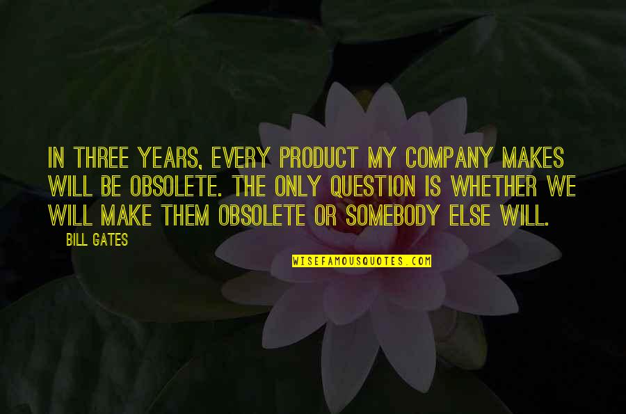 Olviden Las Cosas Quotes By Bill Gates: In three years, every product my company makes