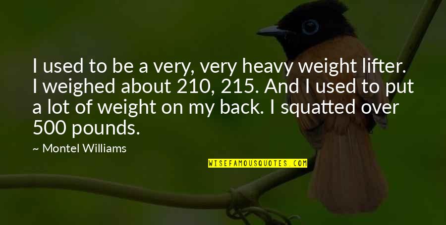 Olympus Is 100 Quotes By Montel Williams: I used to be a very, very heavy