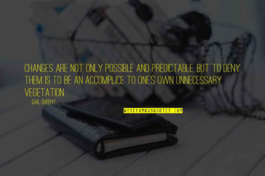 Omaeda Bleach Quotes By Gail Sheehy: Changes are not only possible and predictable, but