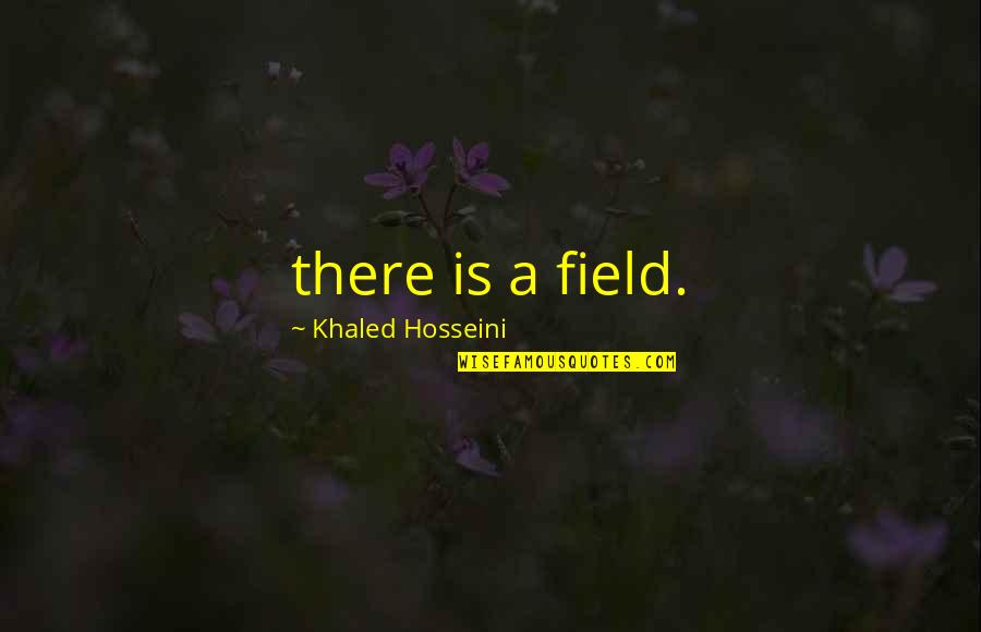 Omega Zero Quotes By Khaled Hosseini: there is a field.