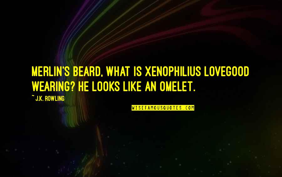 Omelet Quotes By J.K. Rowling: Merlin's beard, what is Xenophilius Lovegood wearing? He