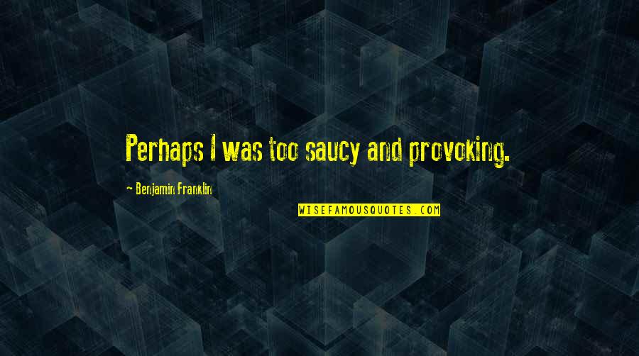 Omfg Ice Quotes By Benjamin Franklin: Perhaps I was too saucy and provoking. Omfg Ice Quotes By Benjamin Franklin: Perhaps I was too saucy and provoking.